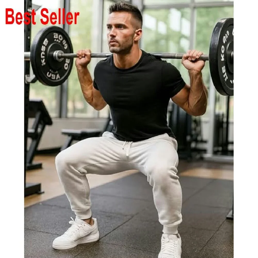 Men's Fleece Joggers Loose Fit Sweatpants Activewear Tapered Ankle Workout